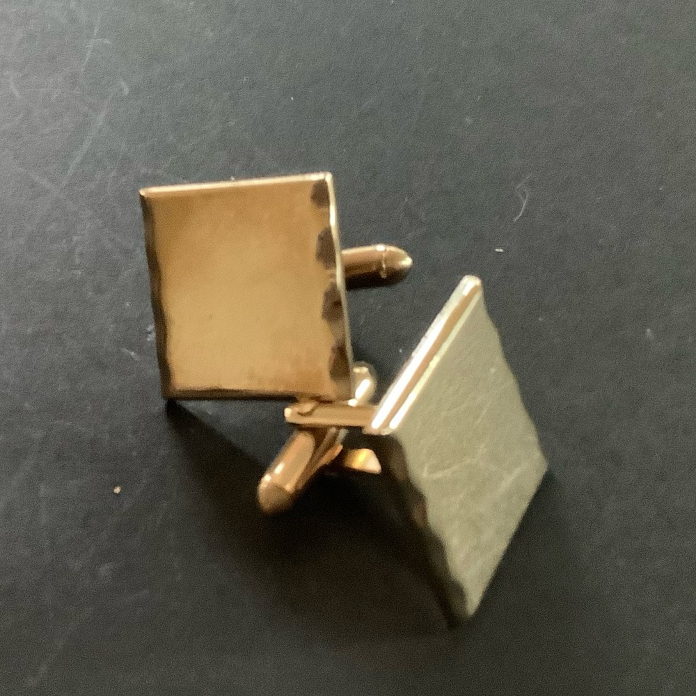 SWANK Gold Square Cuff Links